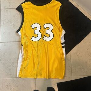 Yellow Basketball Jersey with Number 33